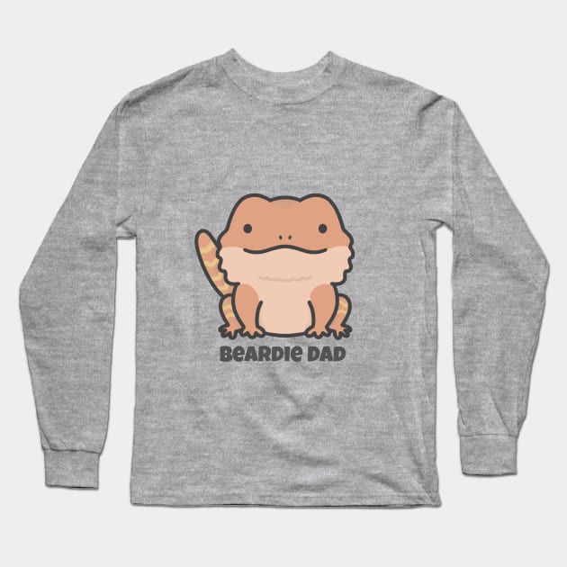 Red Bearded Dragon Dad Long Sleeve T-Shirt by pbanddoodles